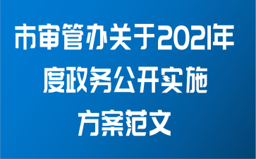 市审管办关于2021年度政务公开实施方案范文