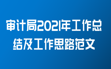 审计局2021年工作总结及工作思路范文