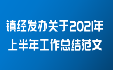 镇经发办关于2021年上半年工作总结范文