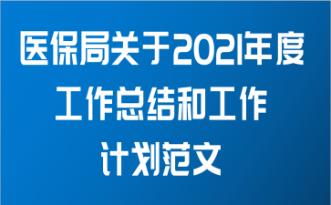 医保局关于2021年度工作总结和工作计划范文