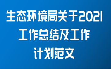 生态环境局关于2021工作总结及工作计划范文