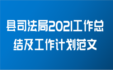 县司法局2021工作总结及工作计划范文