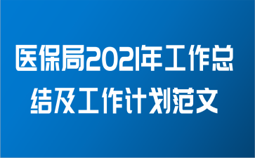 医保局2021年工作总结及工作计划范文